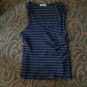 Socialite Blue and White Striped Tank Top